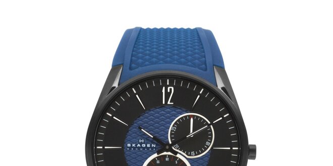 Unisexové modré hodinky Skagen se silikonovým řemínkem