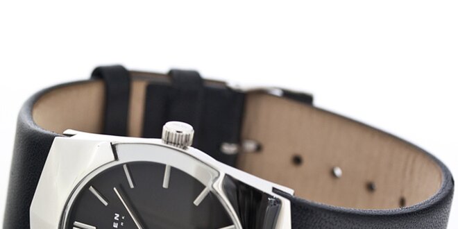 Pánské ocelové hodinky Skagen s černým ciferníkem