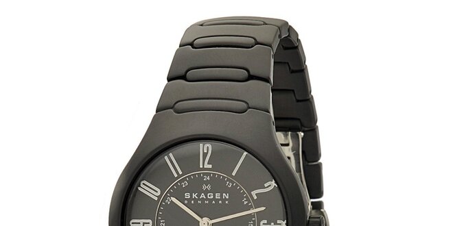 Pánské černé keramické hodinky Skagen