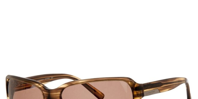Pánské hnědé žíhané sluneční brýle Calvin Klein