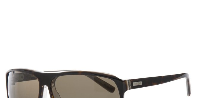 Pánské tmavě hnědé sluneční brýle Calvin Klein