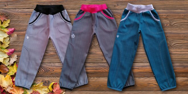 Dětské podzimní kalhoty ze softshellu zn. Gudo