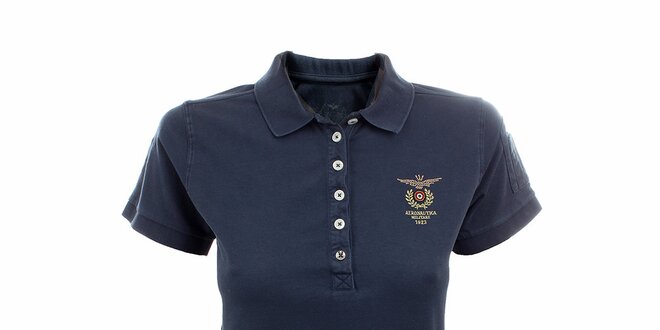 Dámské námořnicky modré polo tričko Aeronautica Militare
