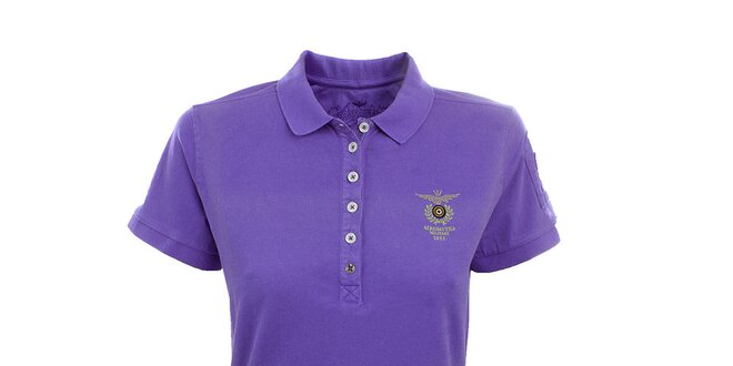 Dámské fialové polo tričko Aeronautica Militare