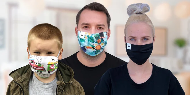 Dvojité roušky ze 100% bavlny: gumičky či šňůrky