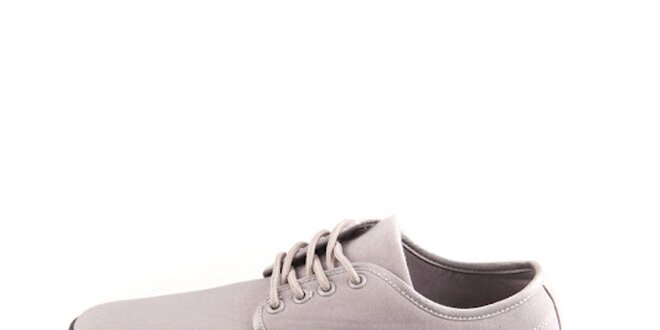 Pánské šedé boty Tommy Petersen s pruhovanými podrážkami