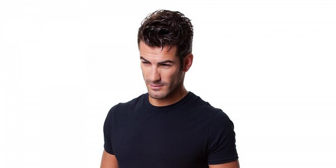 Pánské černé tričko Guess  by Marciano s potiskem