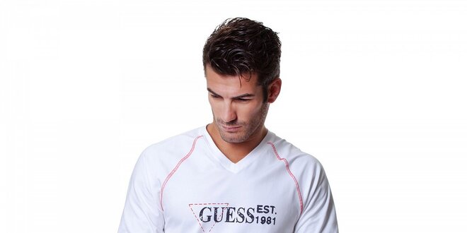 Pánské bílé tričko Guess by Marciano s potiskem