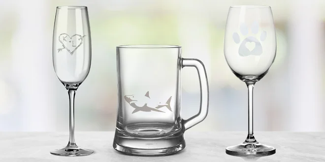 Skleničky na víno, sekt i pivo s vlastním motivem