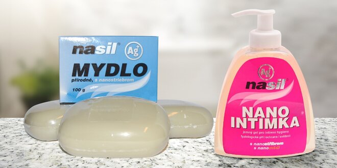 Přírodní mýdlo a intimgel s nanostříbrem NASIL®