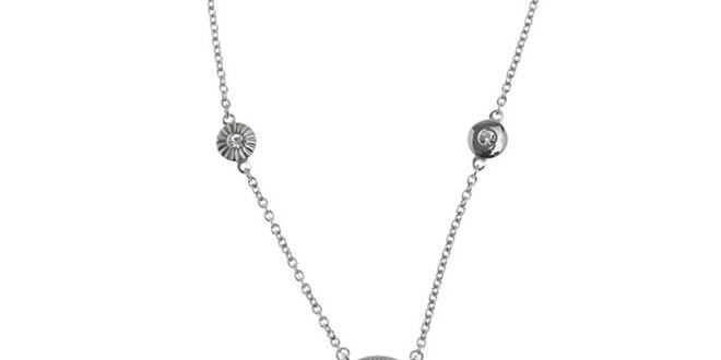 Dámský náhrdelník s trojitým přívěskem a zirkony Cerruti 1881