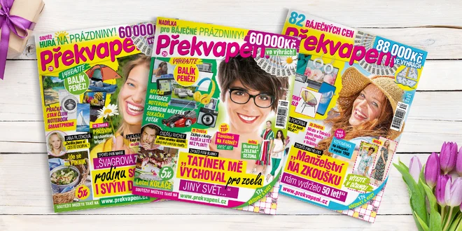 Předplatné oblíbeného týdeníku Překvapení s dárky