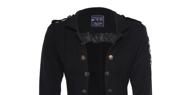 Dámský černý vojenský kabátek Giorgio di Mare