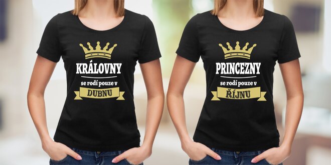 Narozeninová trička pro princezny a královny