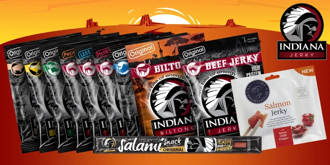 Balíček plný proteinů: 10× sušené maso Indiana Jerky