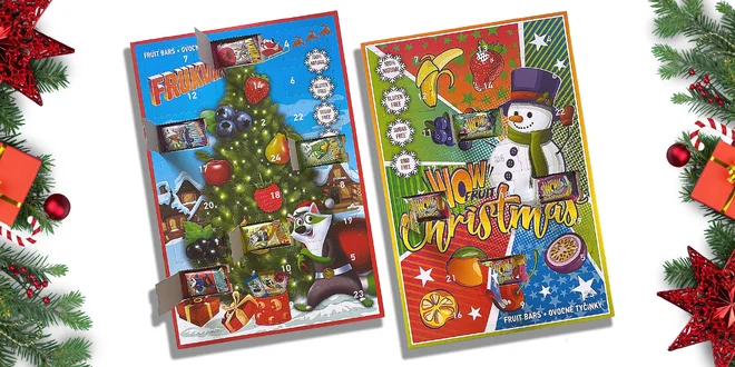 Zdravý adventní kalendář plný ovocných tyčinek