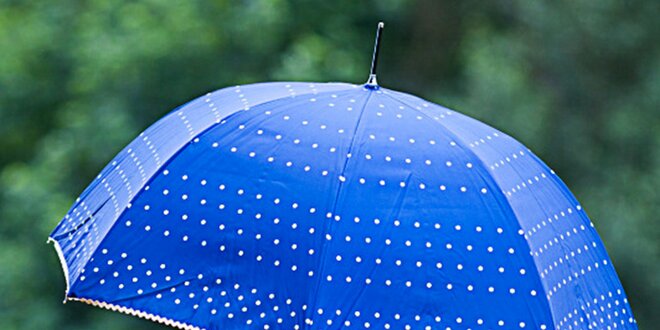 Dámský modrý deštník s puntíky Alvarez Romanelli