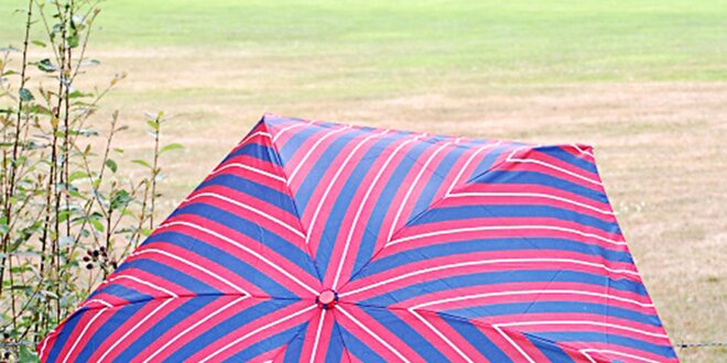 Dámský pruhovaný modro-červený deštník Alvarez Romanelli