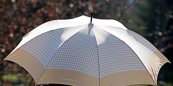 Dámský béžový deštník s kohoutí stopou Alvarez Romanelli