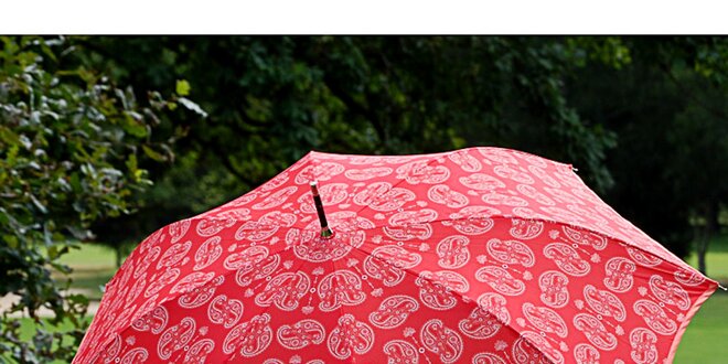 Dámský korálový deštník Alvarez Romanelli s bílým vzorkem