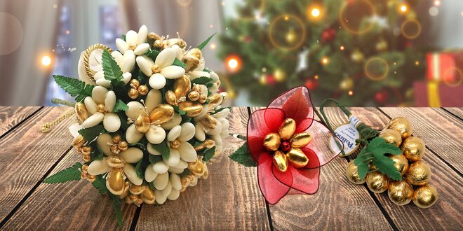 Tip na dárek: kytice z čokolády a mandlí
