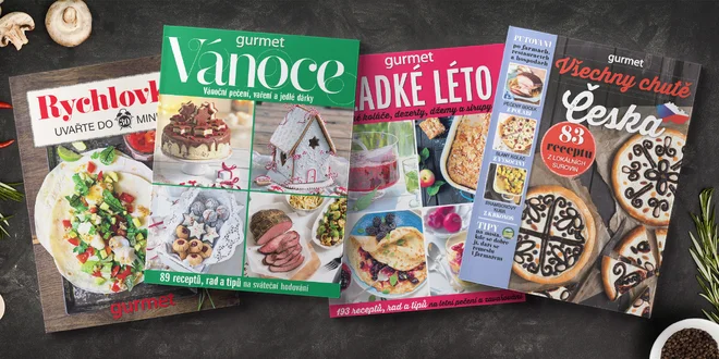 4 speciály časopisu Gurmet plné receptů vč. vánočních