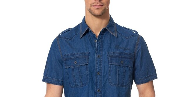 Pánská modrá džínová košile Paul Stragas