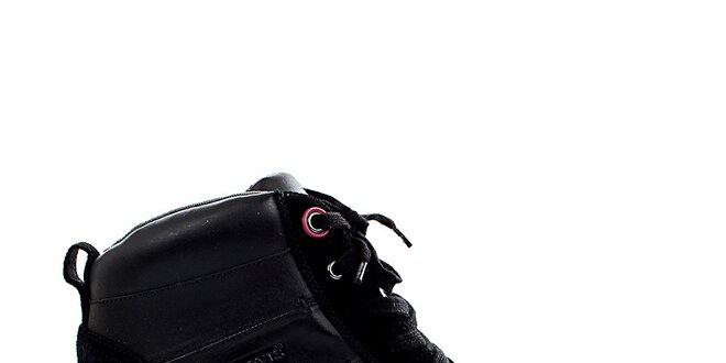 Pánské černé kožené kotníkové boty Levis