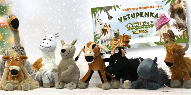 Farmapark rozdává dárky: rodinný vstup a plyšák