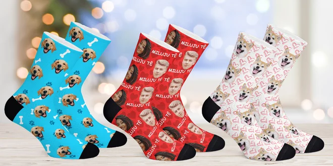 PupSocks: ponožky s fotkou psa, kočky nebo manžela
