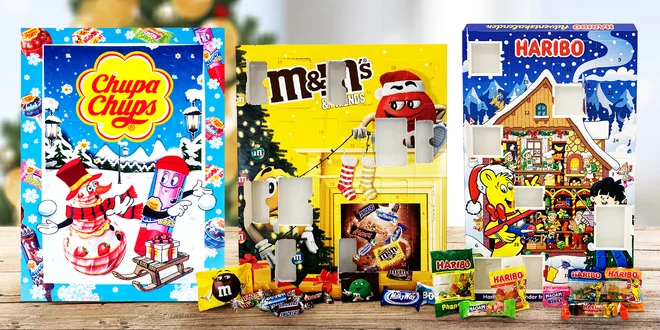 Sladké adventní kalendáře: Haribo, M&M's i Chupa Chups