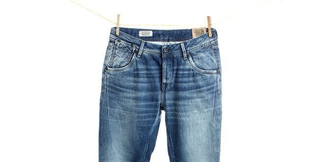 Dámské modré vyšisované džíny Pepe Jeans