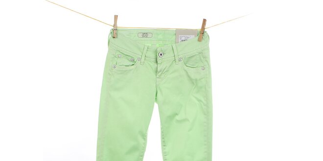 Dámské mátově zelené slim fit džíny Pepe Jeans