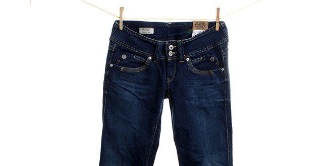 Dámské tmavě modré rovně střižené džíny Pepe Jeans