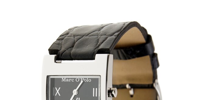 Dámské hodinky Marc O´Polo s černým koženým řemínkem