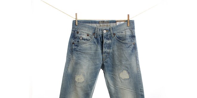 Pánské světle modré džíny s prodřením Pepe Jeans