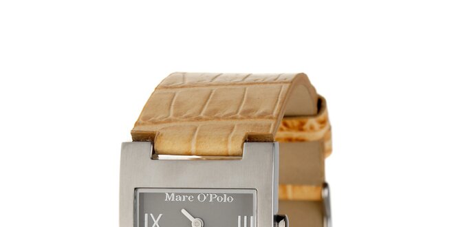 Dámské hodinky Marc O´Polo s béžovým koženým řemínkem