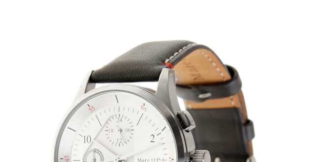 Pánské hodinky Marc O´Polo s tmavě šedým koženým páskem