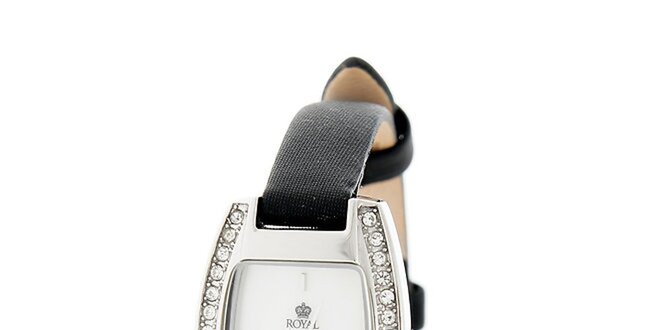 Dámské stříbrné hodinky s kamínky Royal London