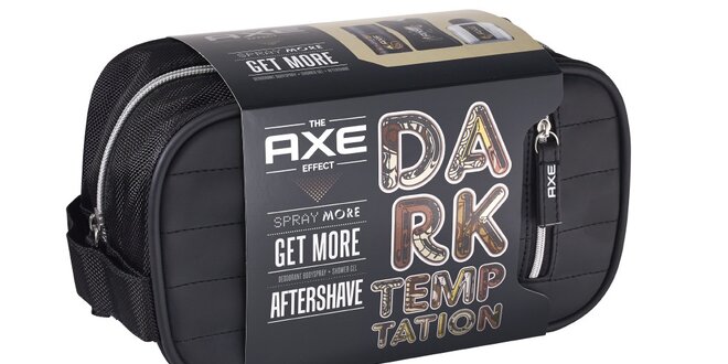 Axe toaletní taška Dark Temptation (deo 150ml+sprch.gel 250ml+voda po holení 100ml)