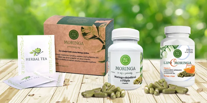 Superpotravina moringa v čaji i veganských kapslích