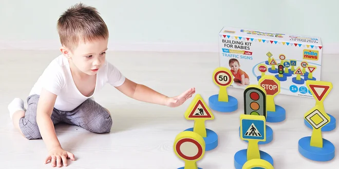 Pěnové dopravní značky pro děti již od 1 roku
