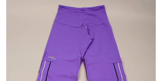 Dívčí fialové kalhoty s proužky Naffta