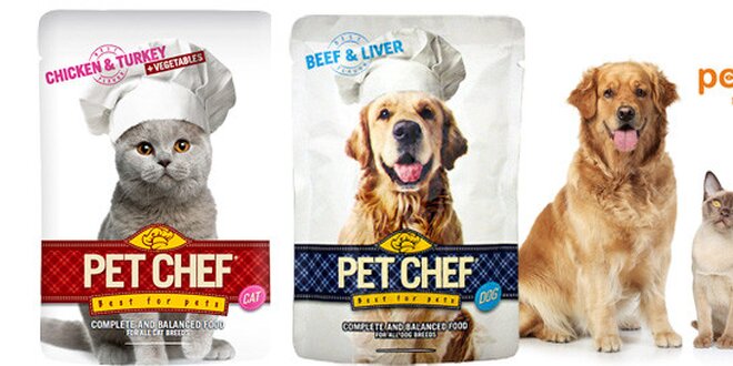 Pet Chef kapsičky pro psy a kočky - 30 ks