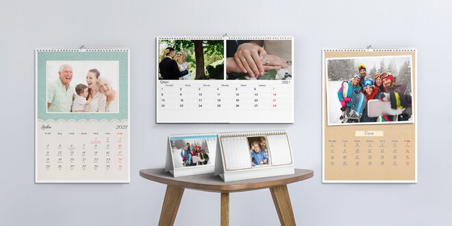 Kalendáře z vlastních fotografií: nástěnné i stolní