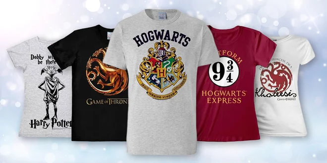 Trička Harry Potter, Pán prstenů a Hra o trůny