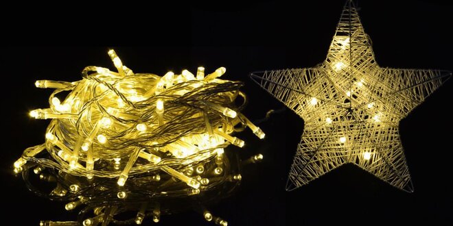 Vánoční LED osvětlení s různými efekty a časovačem