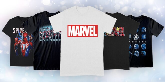 Pánská bavlněná trička s potiskem Marvel a DC comics