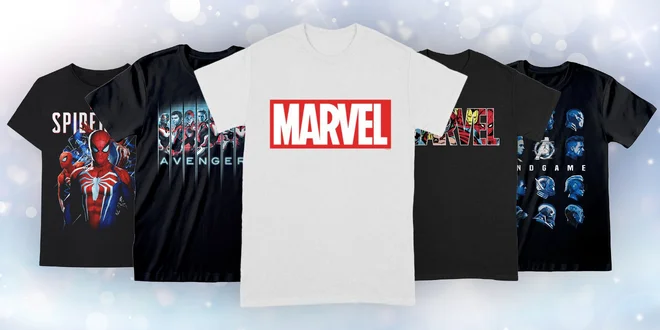 Pánská bavlněná trička s potiskem Marvel a DC comics