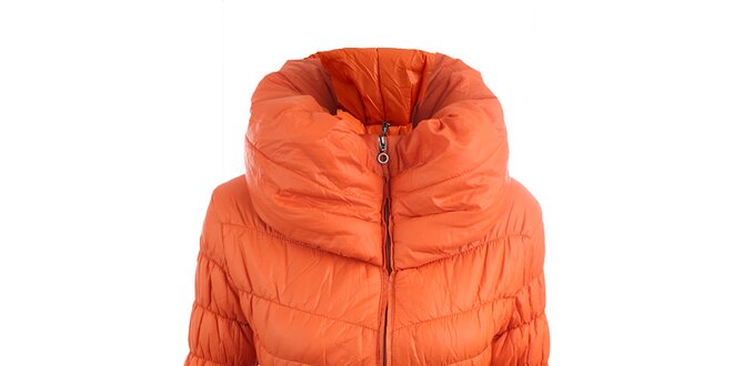 Dámská oranžová bunda s vysokým límcem Mezzo